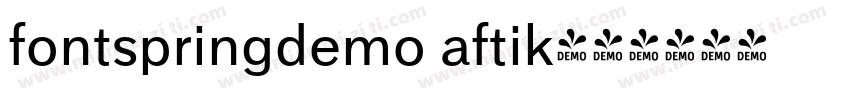 fontspringdemo aftik字体转换